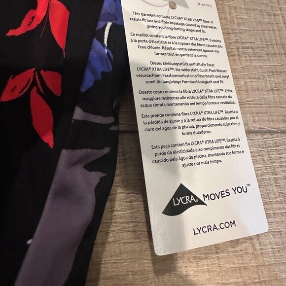 SWIMSUITS FOR ALL WOMENS SIZE 28 ONE PIECE BATHING SUIT BLUE AND BLACK NEW - Picture 5 of 7